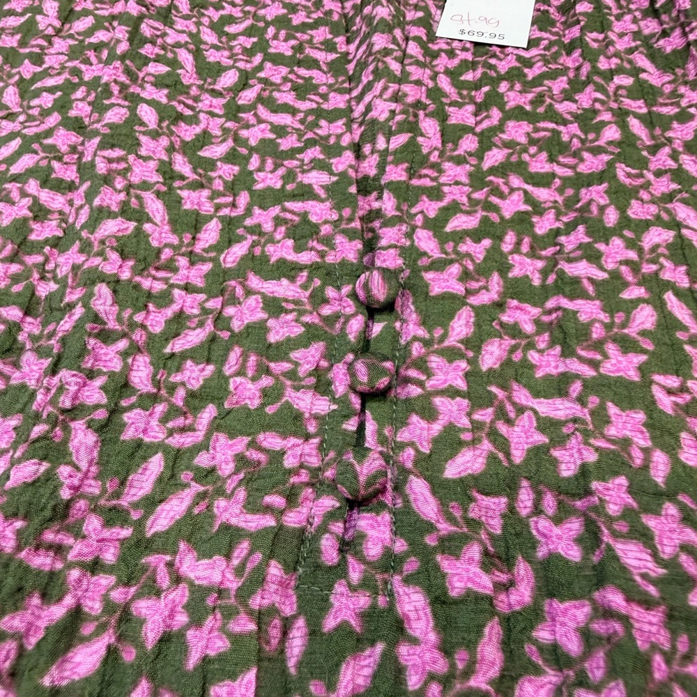 NWT Loft Floral Billow Sleeve Blouse - Large - Picture 8 of 10